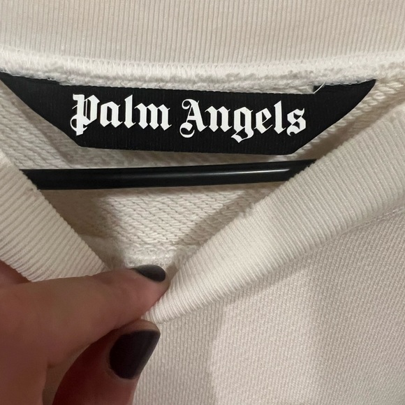 *Rare* White Distressed multicolor Miami Logo Palm Angeles crew neck - Picture 7 of 9